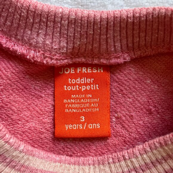 Joe Fresh 3T Long Sleeve Dress Pink Heathered Elastic Waist Kids Dress - Picture 3 of 16